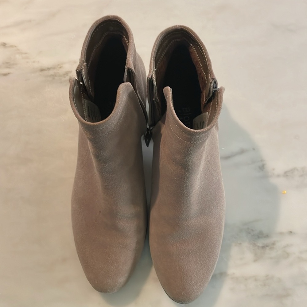 Suede ankle booties